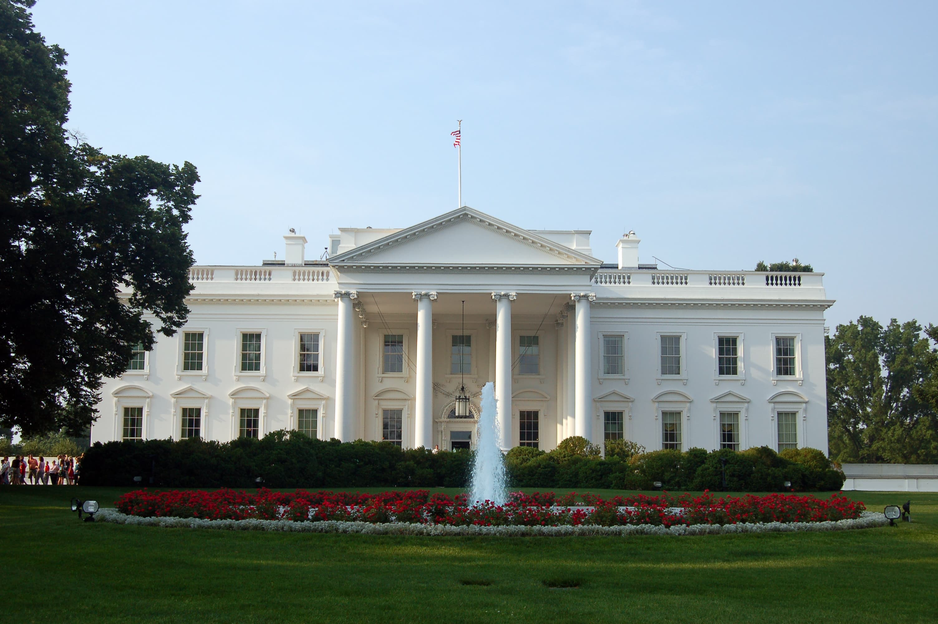 The White House North Lawn in Washington