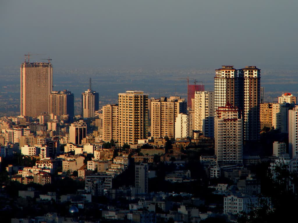 Tehran skyline, used as geographic context for the Iranian court case