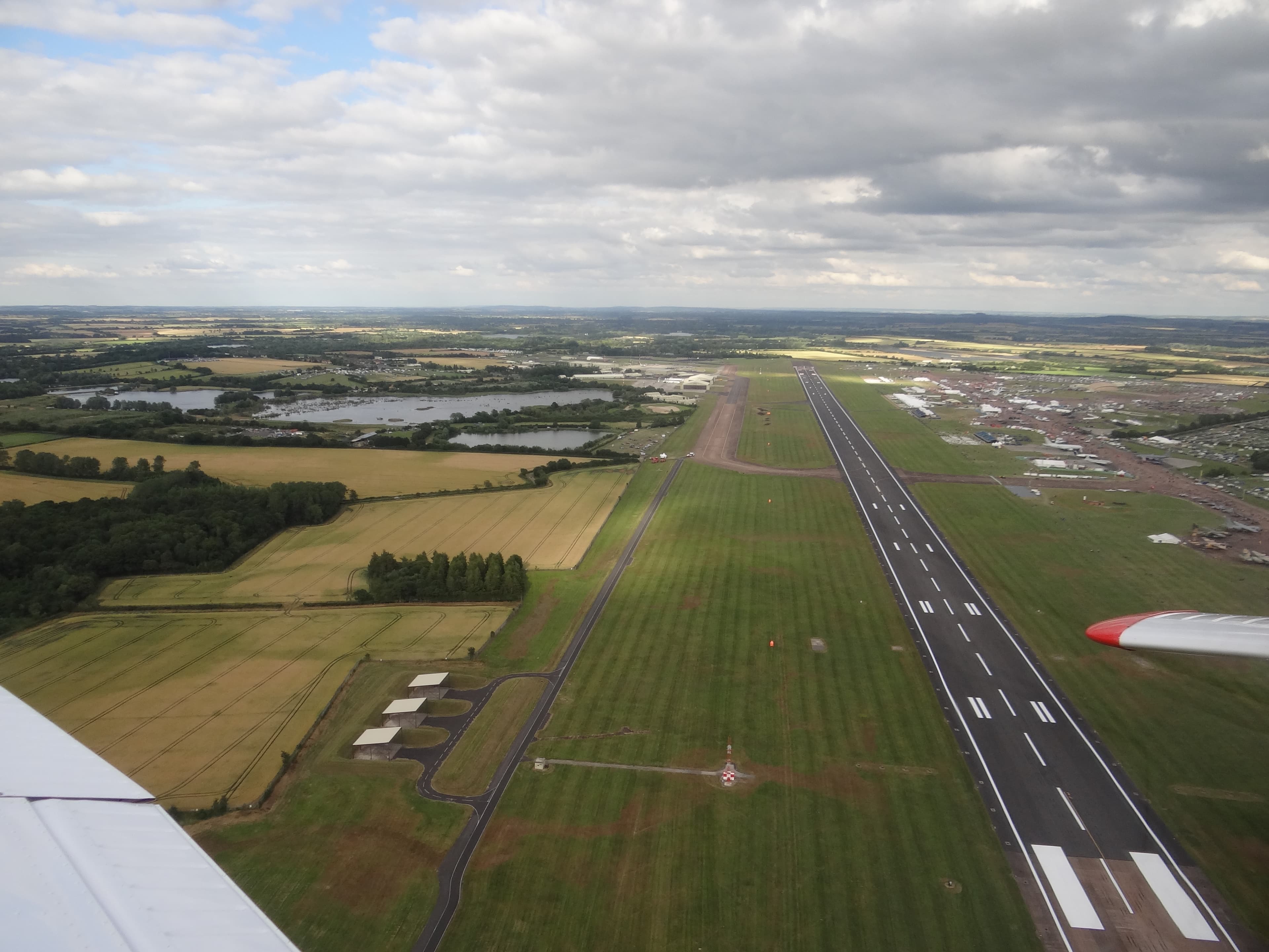 Aerial view of RAF Fairford in Gloucestershire, England