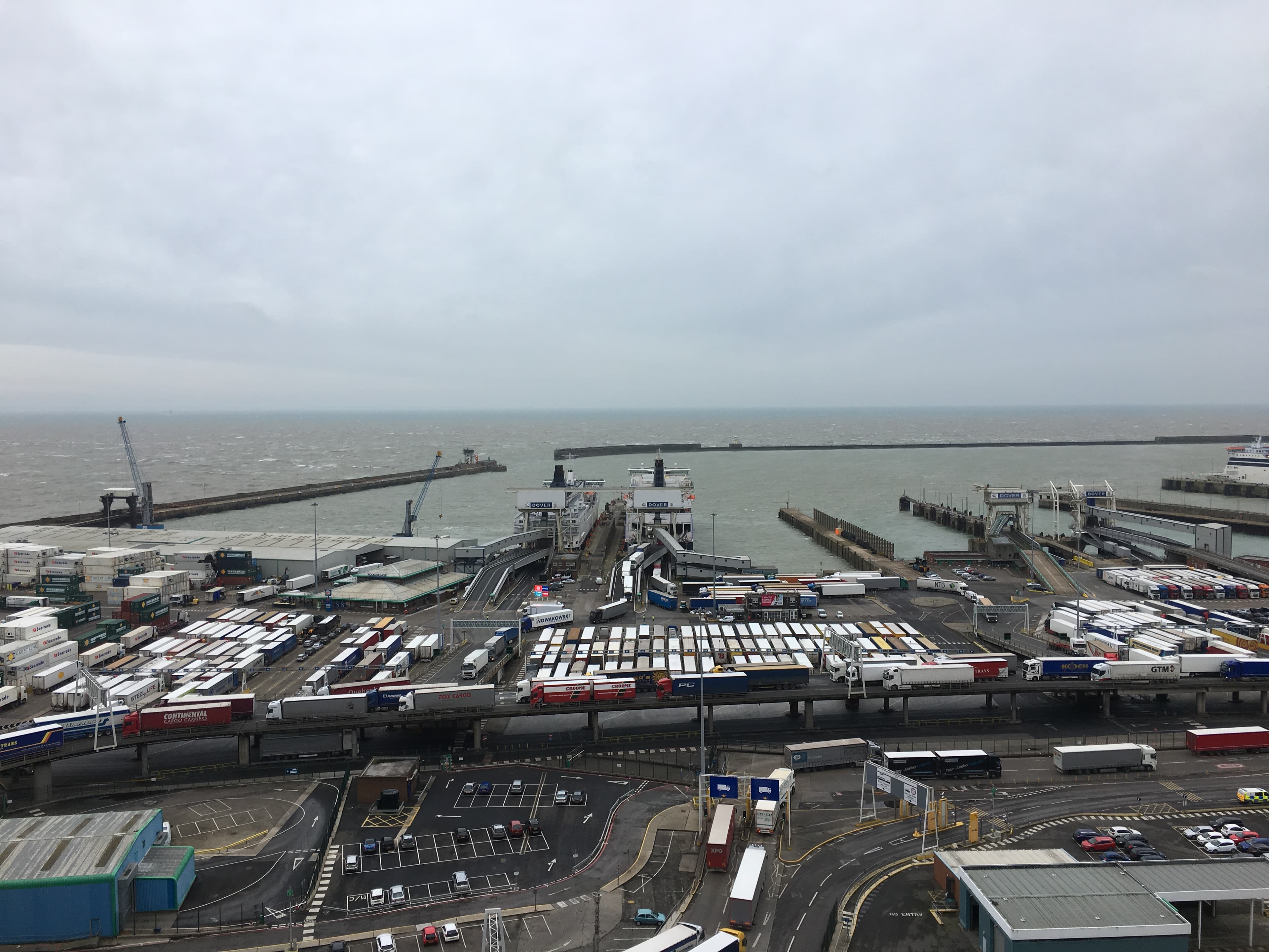 Port of Dover ferry and maritime facilities in Kent