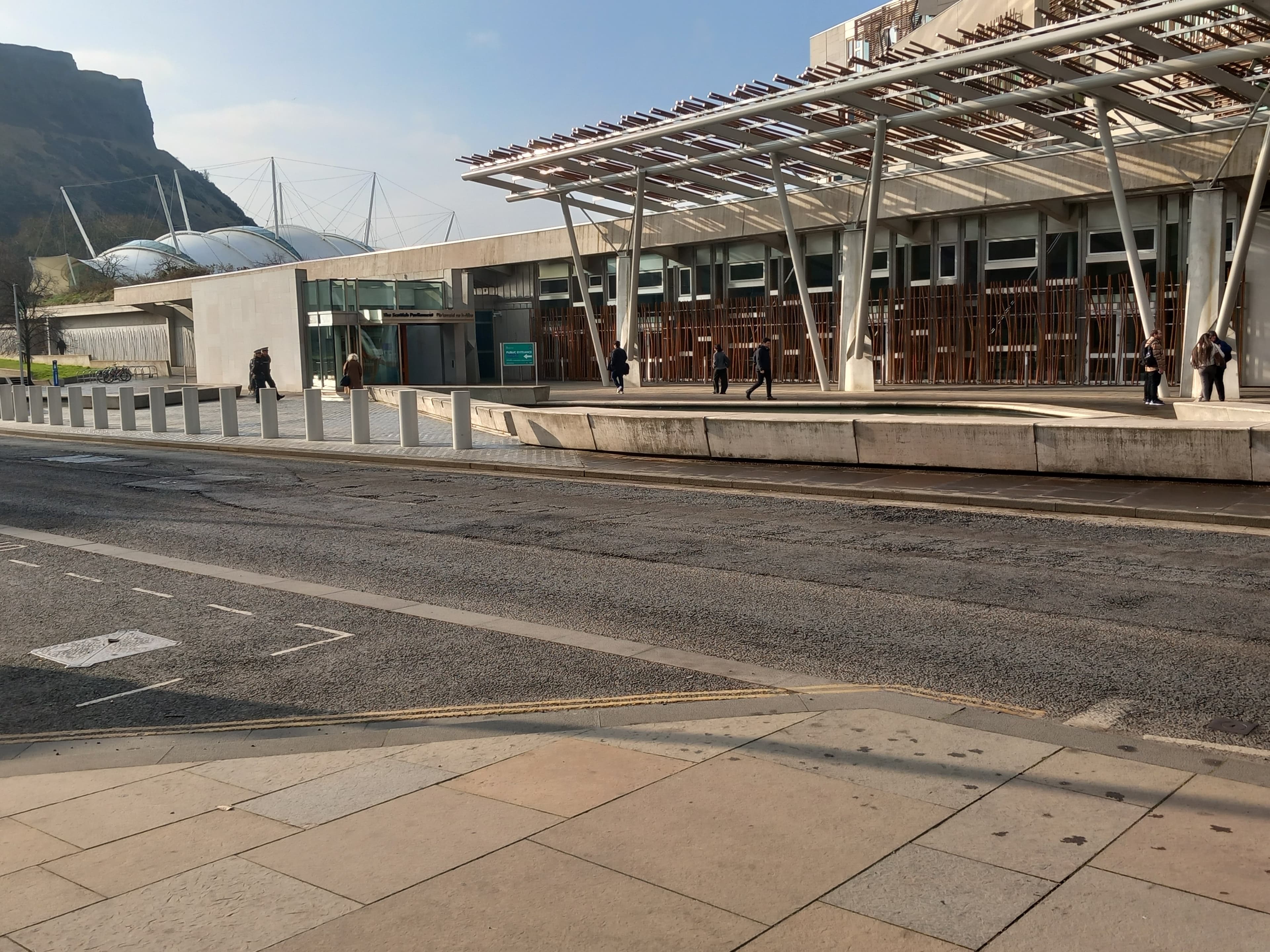 Scottish Parliament at Holyrood in Edinburgh, 2024