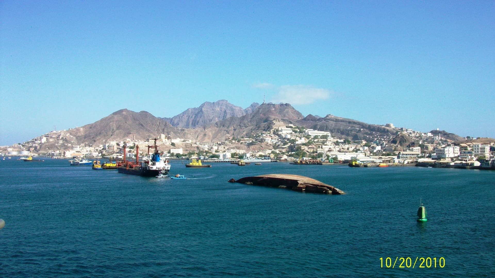 Panoramic view of Aden, Yemen, and its port