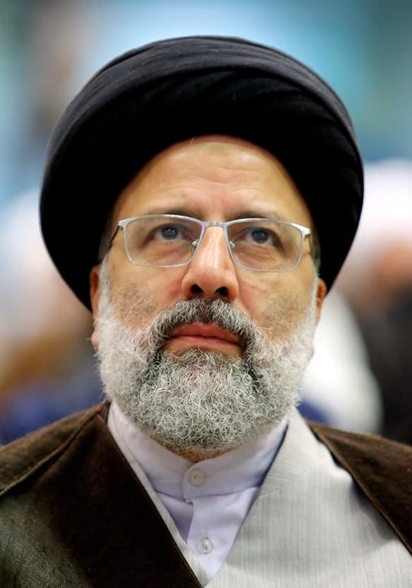 Portrait of Ebrahim Raisi (Wikimedia Commons, CC BY 4.0, Fars Media Corporation).