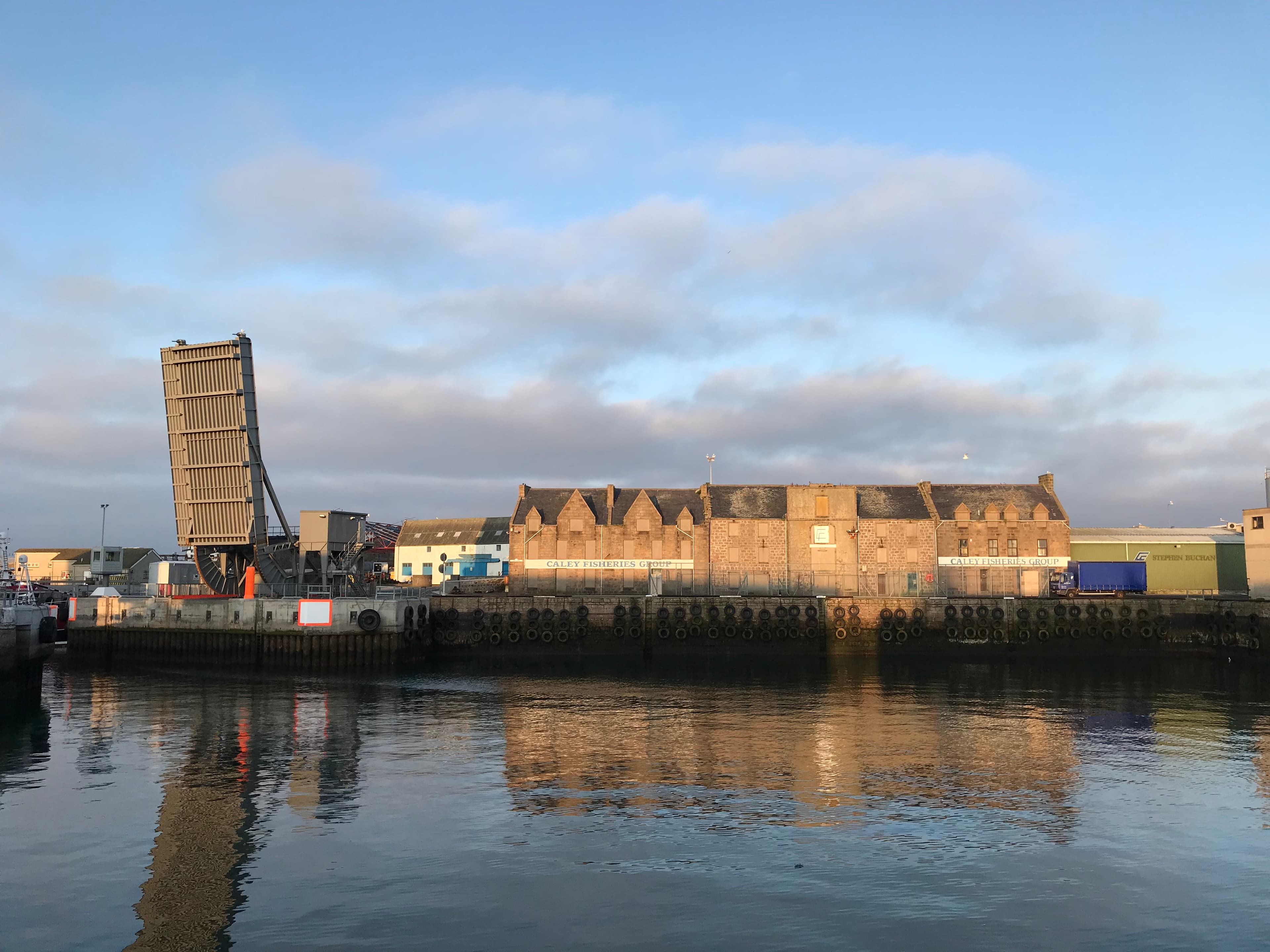 Peterhead Harbour near Scotland's Acorn carbon capture development