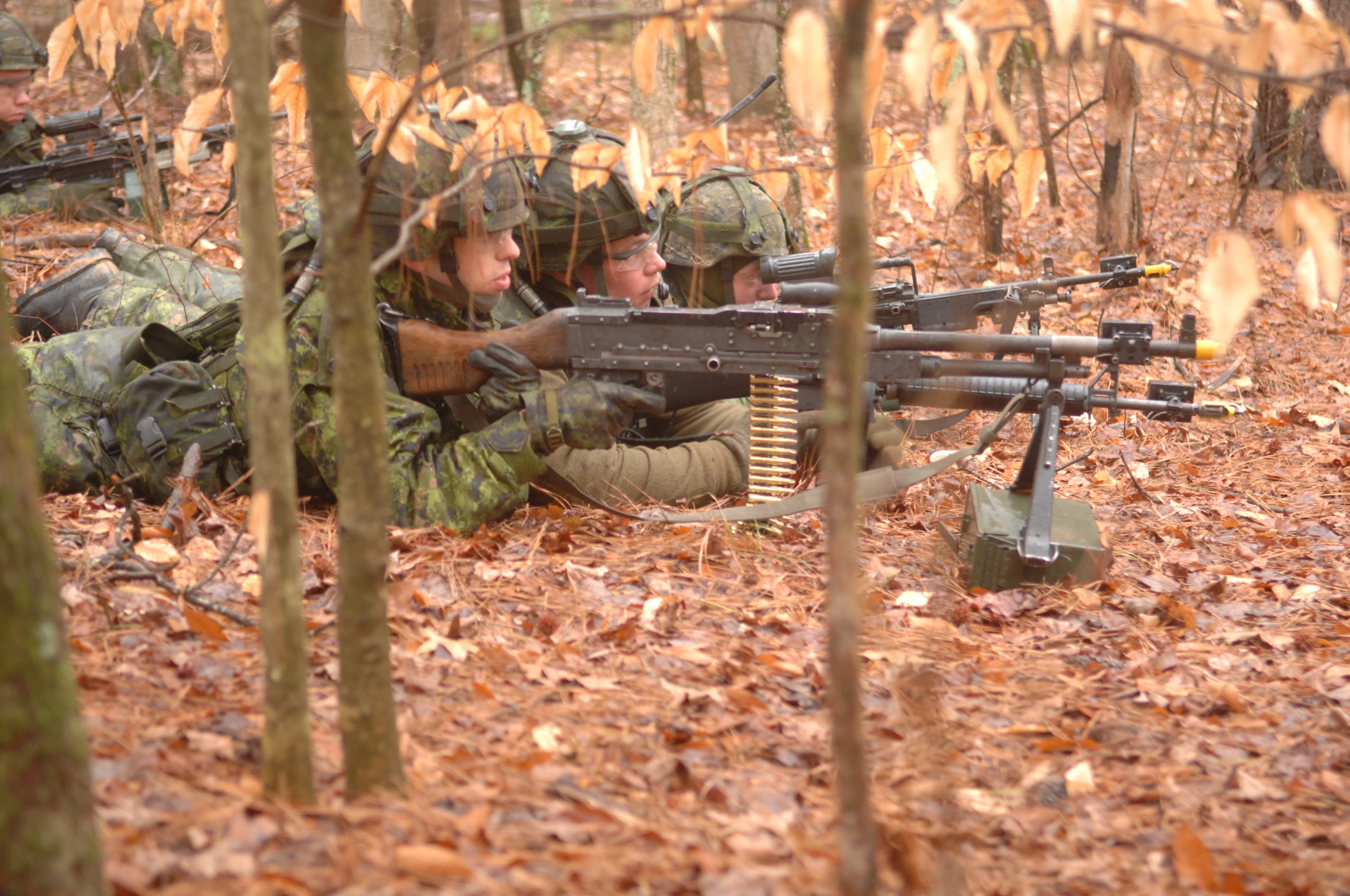 Canadian infantry troops training at Fort Pickett, Virginia, February 2009; archival readiness context
