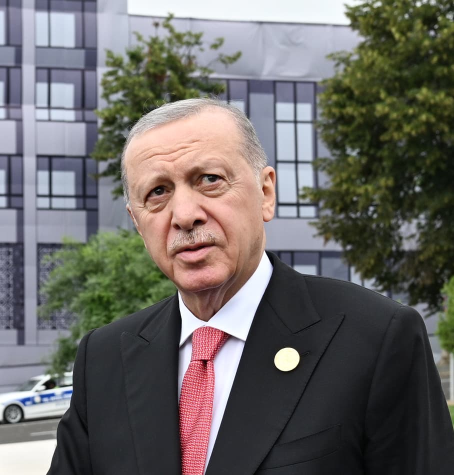 Turkish President Recep Tayyip Erdogan photographed at a July 2025 diplomatic summit