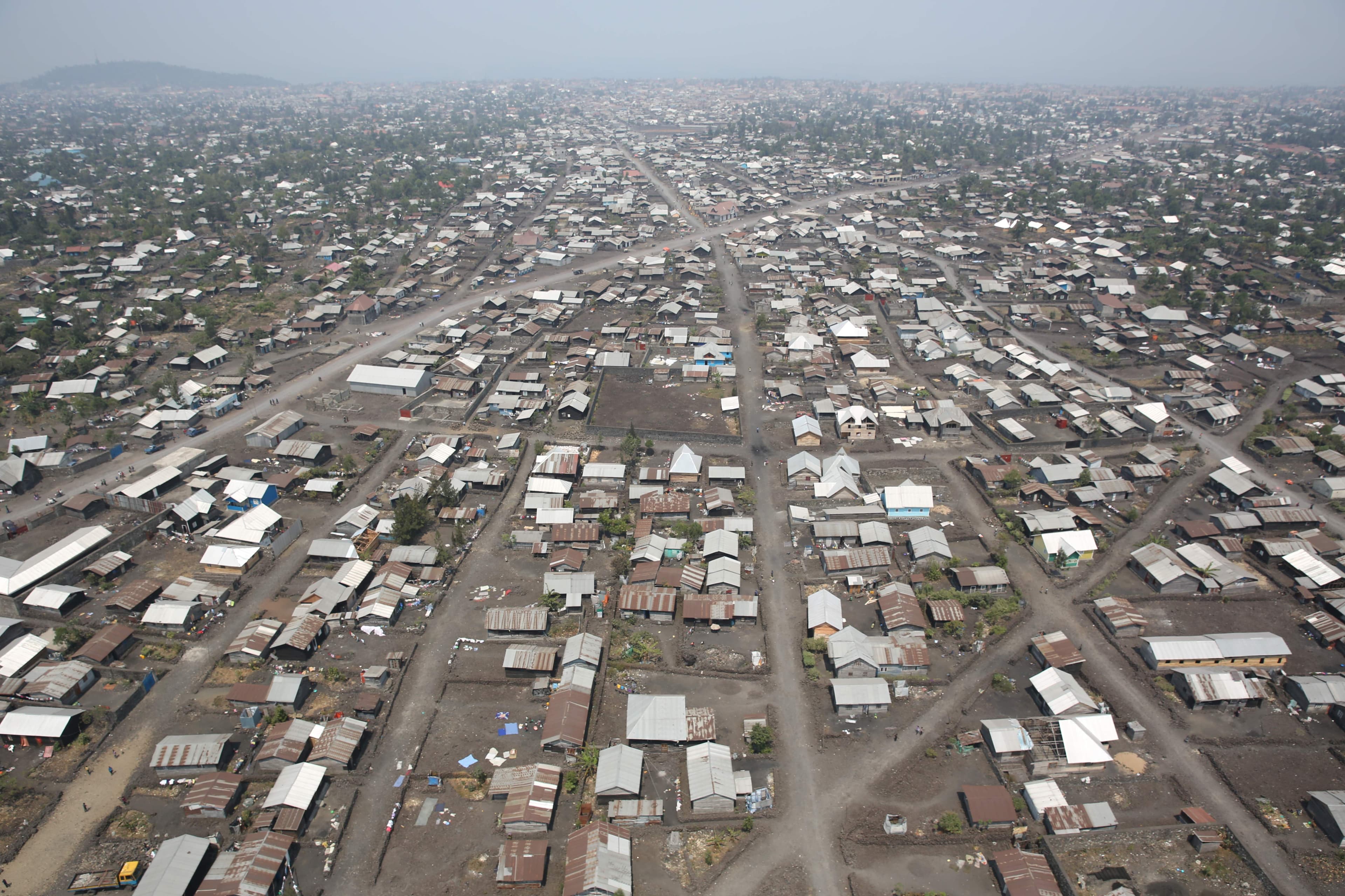 View of Goma in North Kivu province, Democratic Republic of the Congo