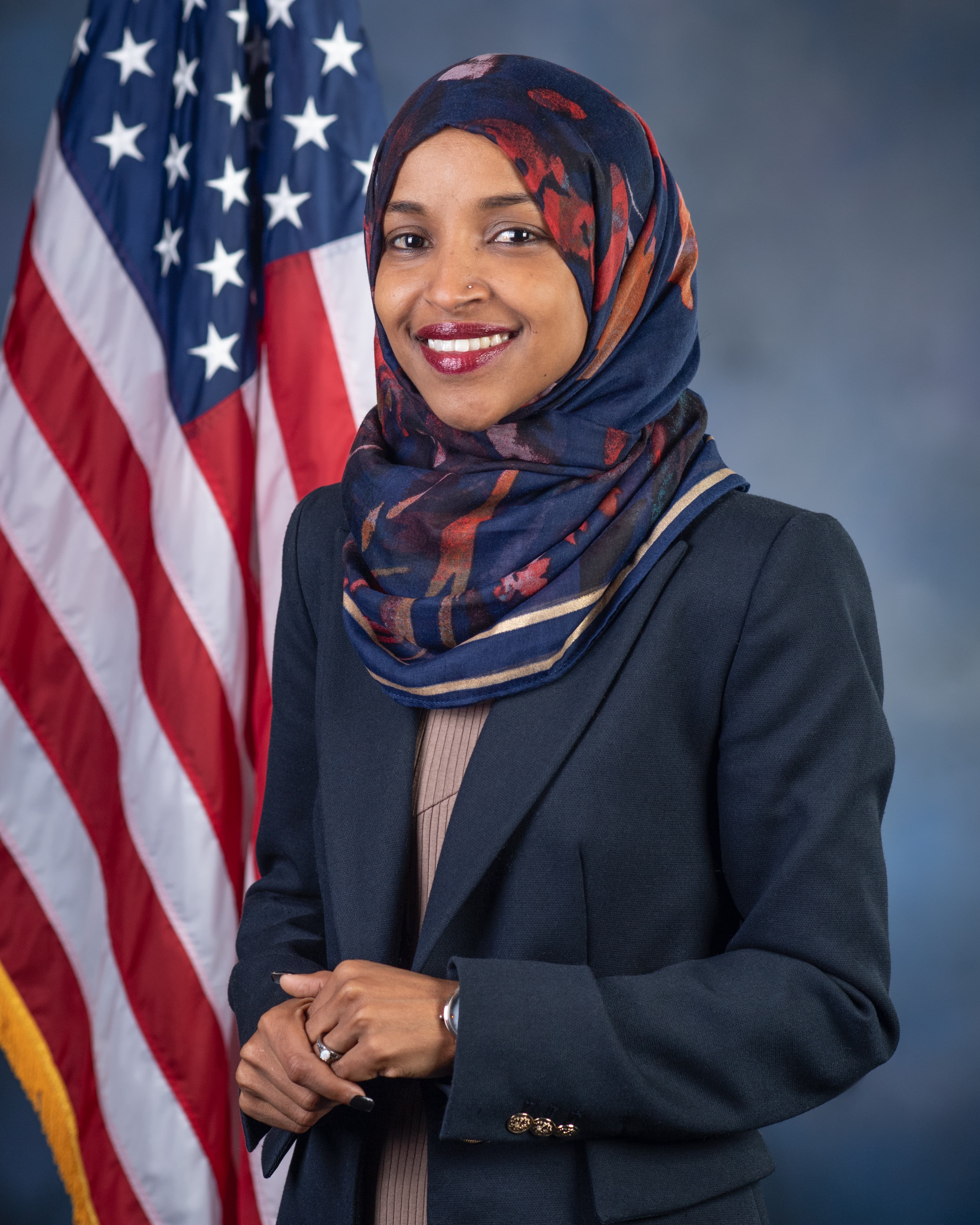 Official portrait of Rep. Ilhan Omar