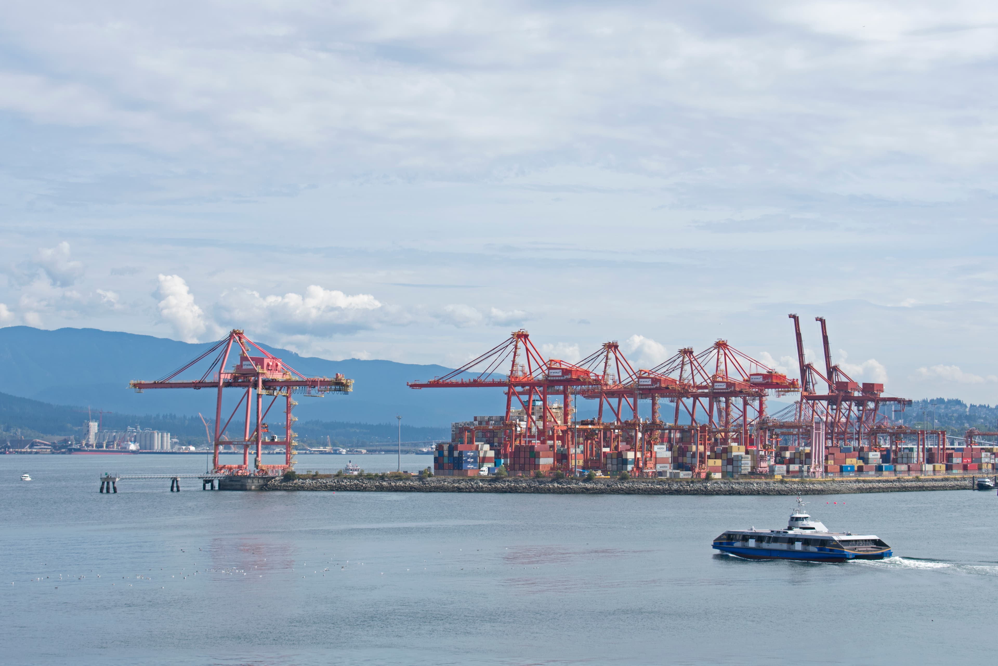 Cargo terminals at Vancouver port, a participating trade gateway
