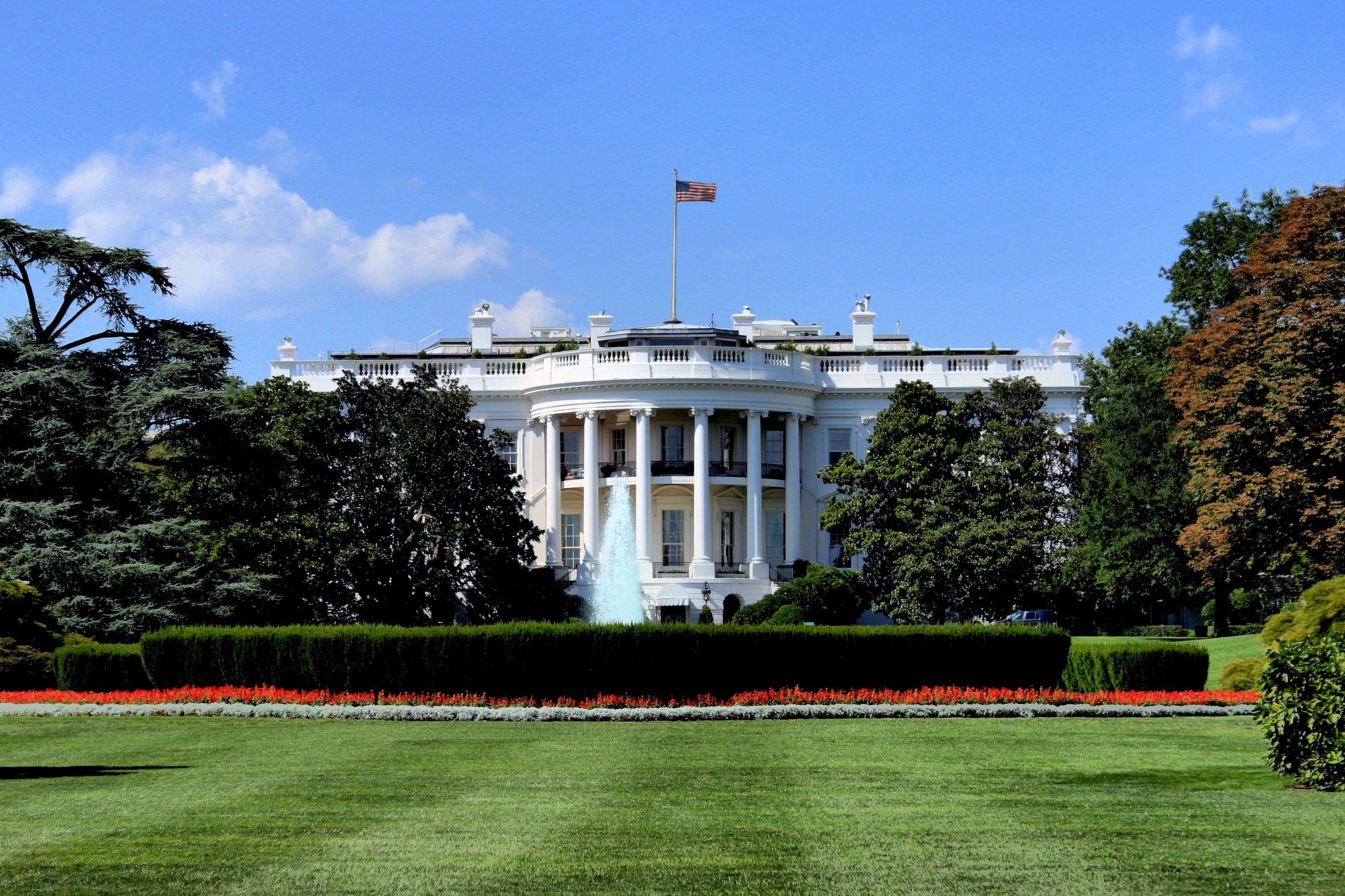 South facade of the White House in Washington, D.C.
