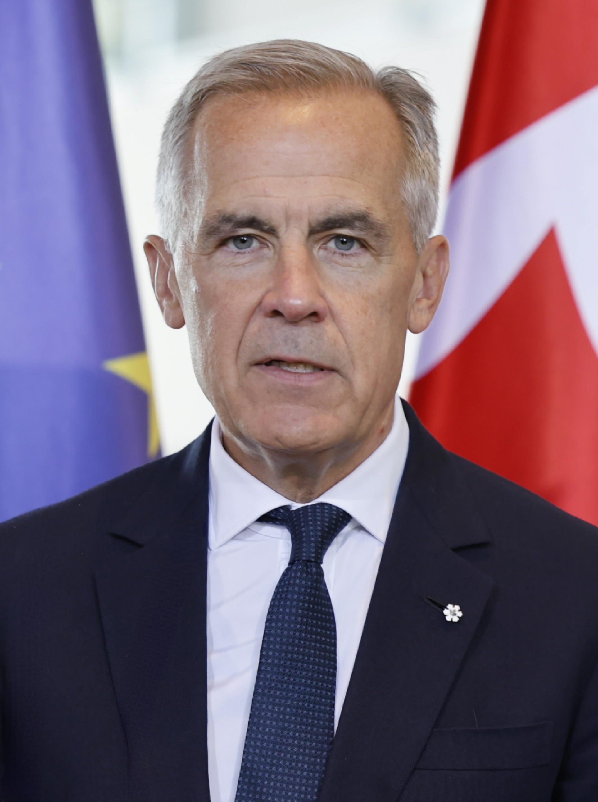 Canadian prime minister Mark Carney speaking at the German Chancellery in August 2025
