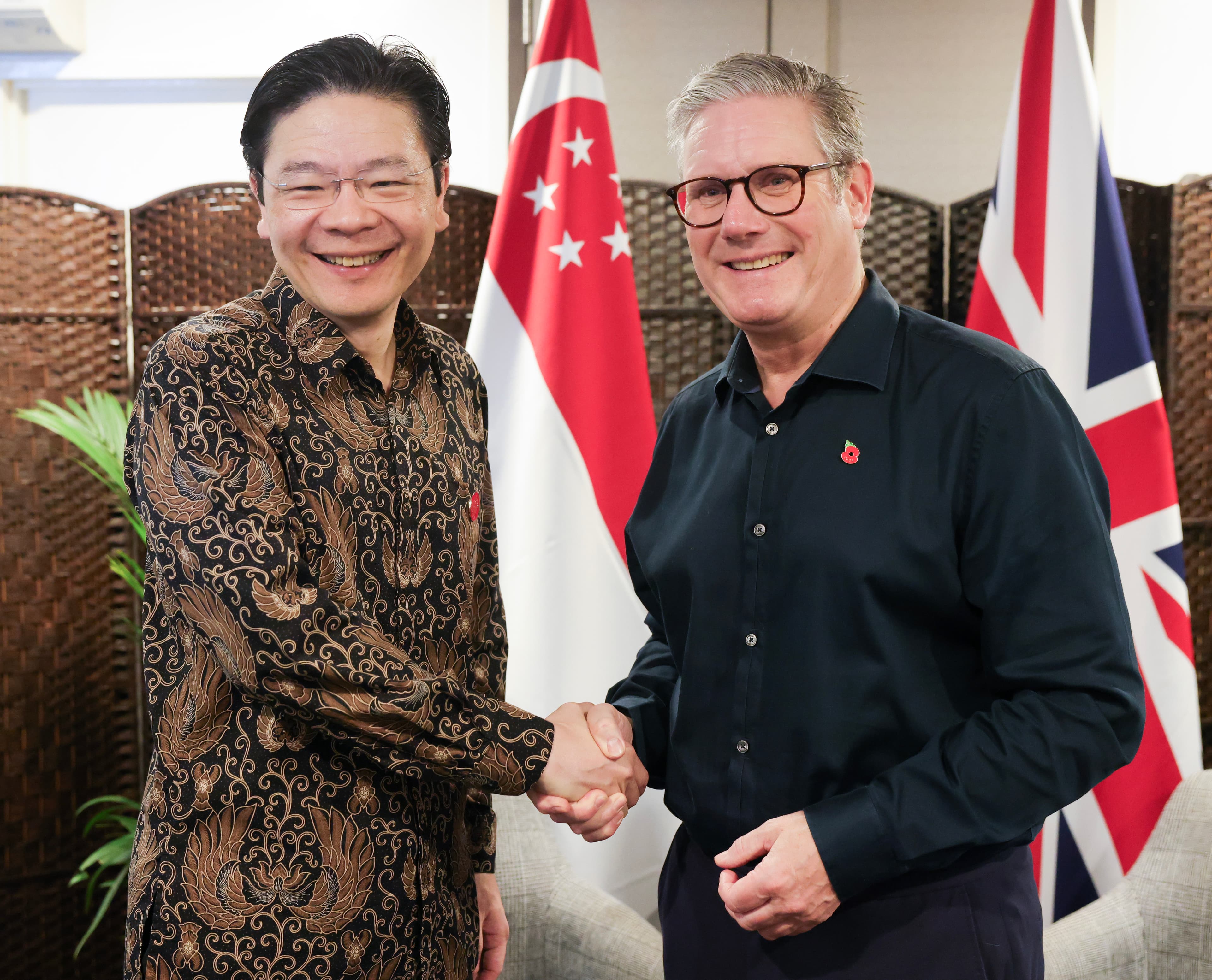 Singapore Prime Minister Lawrence Wong at a bilateral meeting in 2024