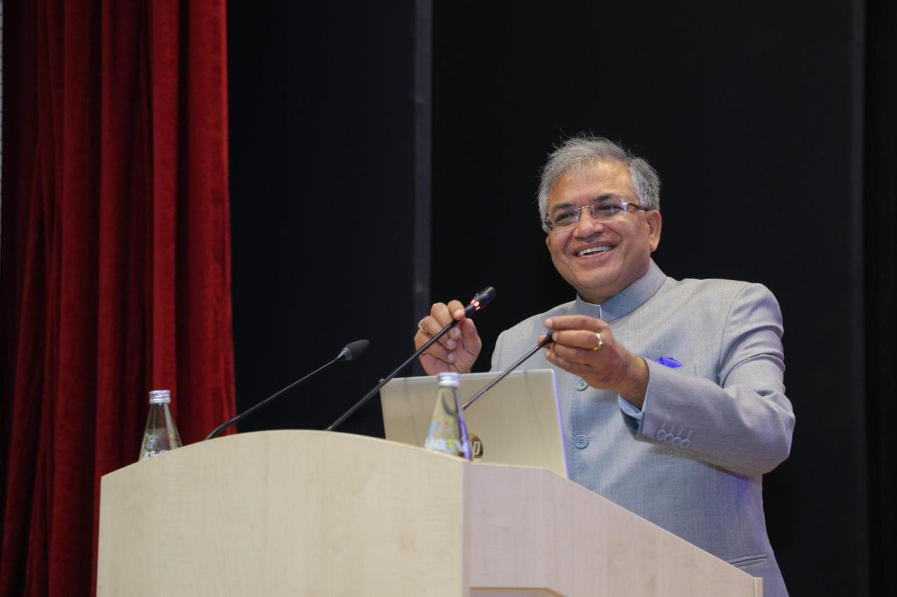Chief Election Commissioner Gyanesh Kumar speaking at an election-management institute in 2025