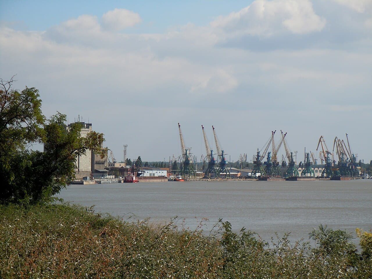 Port of Izmail on the Danube, departure area for Black Sea commercial shipping